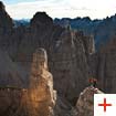 Beispiel von Gesteinsschichten in den Friauler Dolomiten: der Campanile di Val Montanaia | Autor: Turismo FVG - Mario Verin